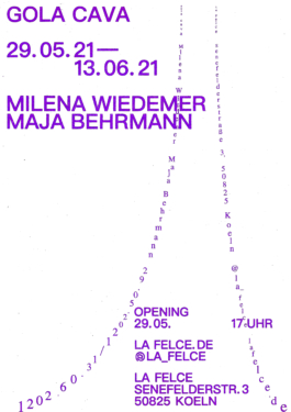gola cava, maja behrmann, milena wiedemer, la felce, köln, ausstellung, plakat 